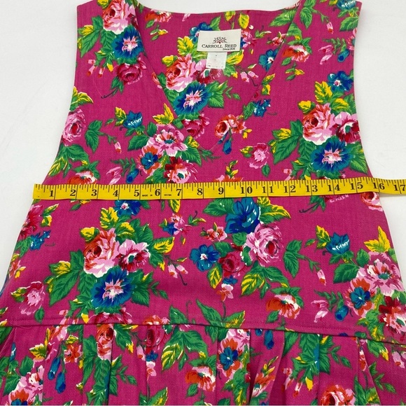 Vintage Carrol Reed Floral Pink Maxi Dress 100% Cotton Made in USA - Picture 7 of 11
